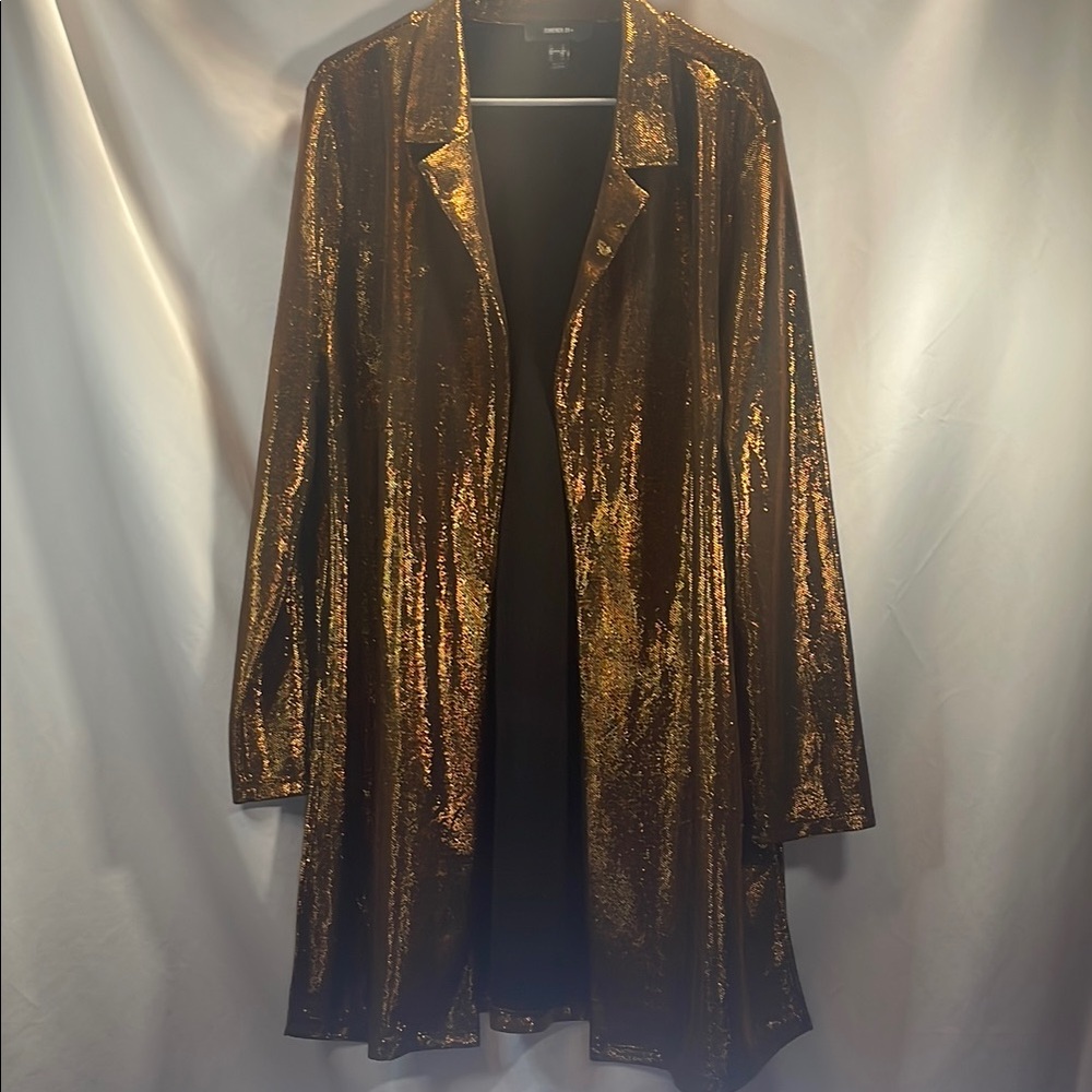Forever 21 Gold Shimmer Blazer